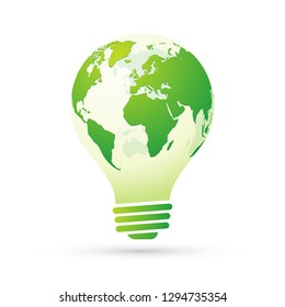 globe with globe energy saving concept view of europe