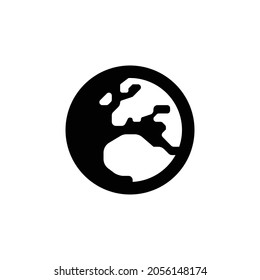 globe europe Icon. Flat style design isolated on white background. Vector illustration