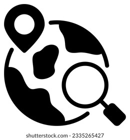 Los iconos de exploración de globo pueden utilizarse para uiux, infografía, etc