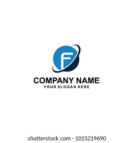 globe F logo vector