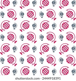 Globe fabulous trendy multicolor repeating pattern vector illustration design