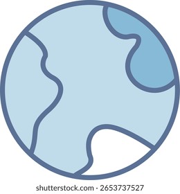 Globe Filled Blue Tone Icon