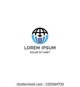 Globe film roll logo template