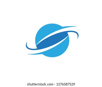 Globe finance world logo business vector
