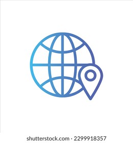 globe in flat design style