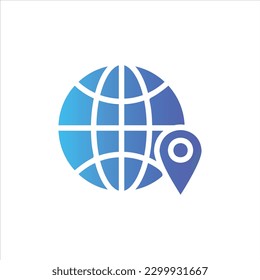 globe in flat design style