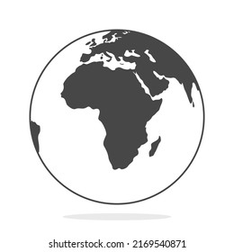 Estilo de diseño plano de Globe sobre fondo blanco