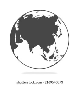 Estilo de diseño plano de Globe sobre fondo blanco