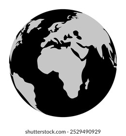 Estilo plano del diseño del globo en el fondo blanco, Ilustración vectorial