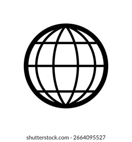 Estilo plano del diseño del globo en el fondo blanco, Ilustración vectorial