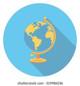 Globe Flat Icon Circle Stock Vector (Royalty Free) 319986536 | Shutterstock