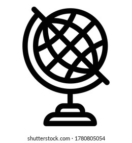 Globe Flat Icon Isolated On White Background