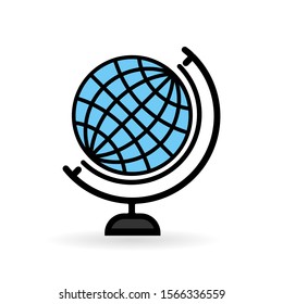 Globe flat icon vector design