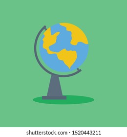 Globe Flat Icon Vector Illustration
