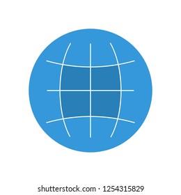 Globe Flat multi color icon