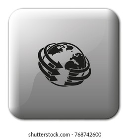 Globe flat vector icon. Global connection image.