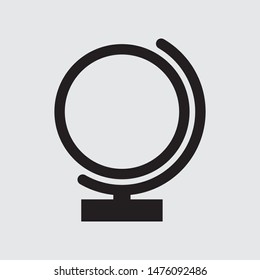 Globe flat vector icon, sign