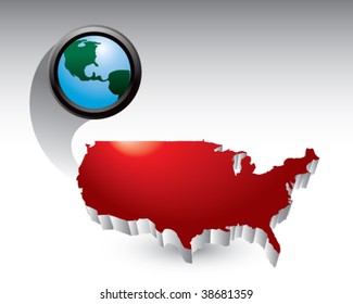 globe flying across the usa
