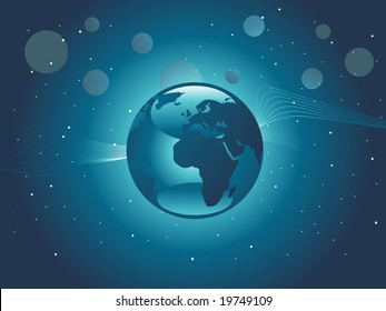 globo en la galaxia galaxia, fondo de pantalla