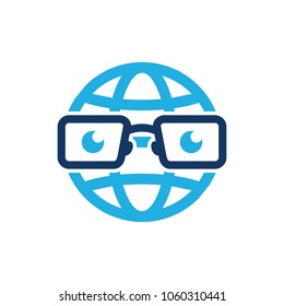 Globe Geek Logo Icon Design