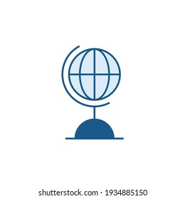 Globe geography icon in color icon, isolated on white background 