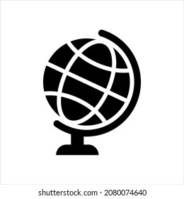 Globe geography icon vector graphic illustration