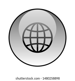 Globe glass icon vector design