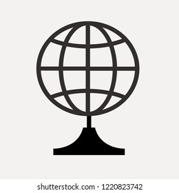 GLOBE  GLOBAL GEOGRAPHIC MAP VECTOR ICON