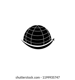 globe global logo icon vector