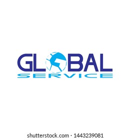 Globe Global logo letter design vector