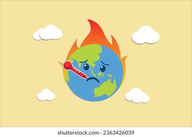 Globe Global Warming Illustrations Vector