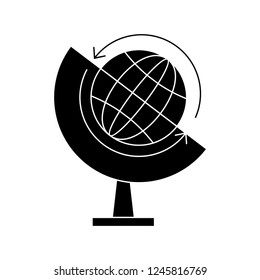 Globe Glyph Black Icon