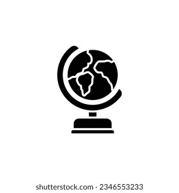 Icono de glifo de globo - Ilustración del vector de icono de regreso a la escuela.
