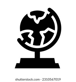 globe glyph icon illustration vector graphic