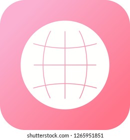 Globe glyph round corner multi color gradient BG