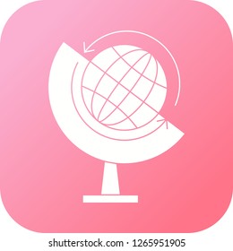 Globe glyph round corner multi color gradient BG