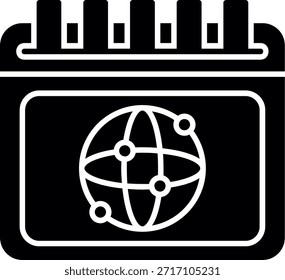 Globe Glyph Style Diseño de iconos