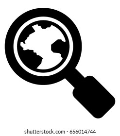 Globe Glyph Vector Icon