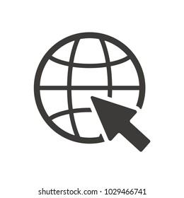Globe go to web icon