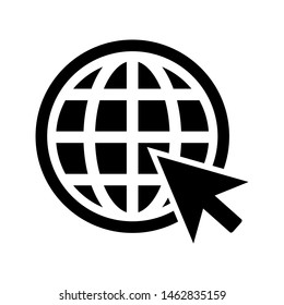 	
Globe go to web icon illustration. Vector design. symbol for web site Computer and mobile vector.