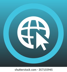 Globe (go to web), web icon. Vector design