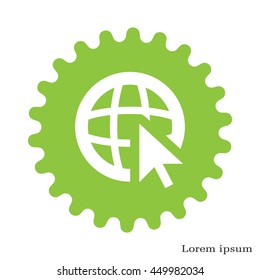 Globe (go to web) icon. Vector design