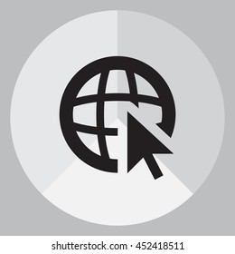 Globe (go to web) icon. Vector design