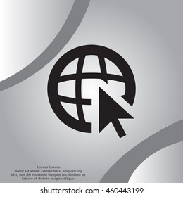 Globe (go to web) icon. Vector design