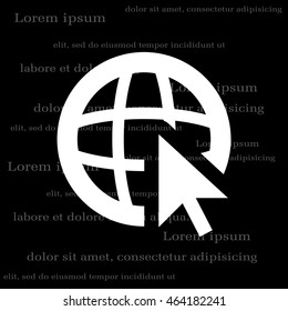 Globe (go to web) icon. Vector design