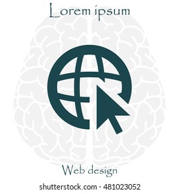 Globe (go to web) icon. Vector design