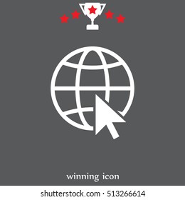 Globe (go to web) icon. Vector design