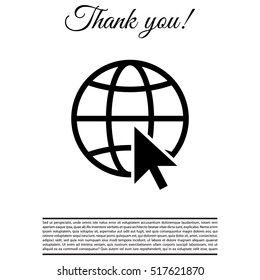 Globe (go to web) icon. Vector design