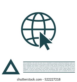 Globe (go to web) icon. Vector design