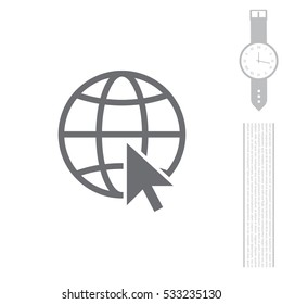 Globe (go to web) icon. Vector design
